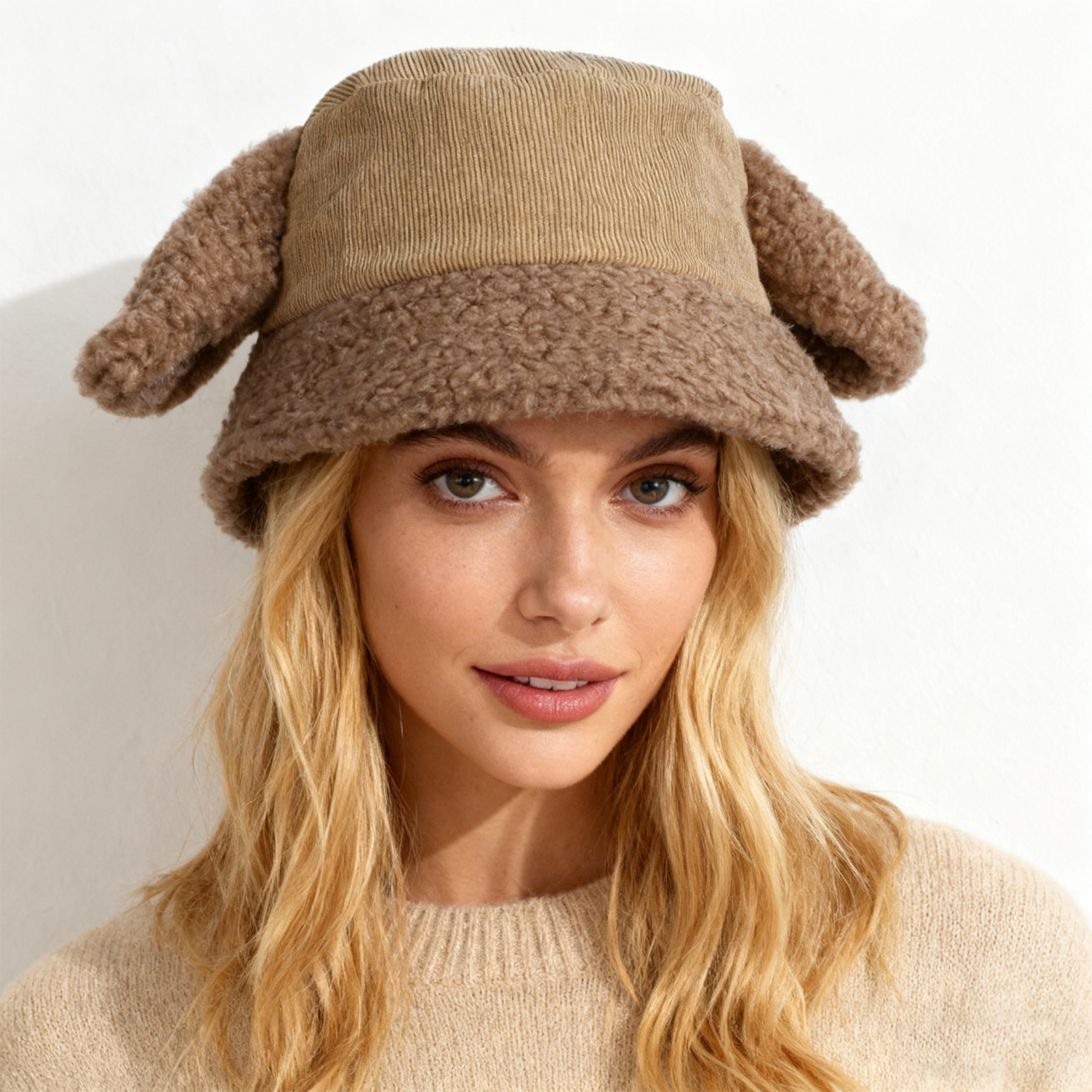 Fashion Winter Bucket Hat-Dark Coffe - Image 3
