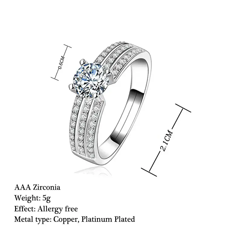 New Exclamation Mark Zircon Necklace Earrings Ring Set