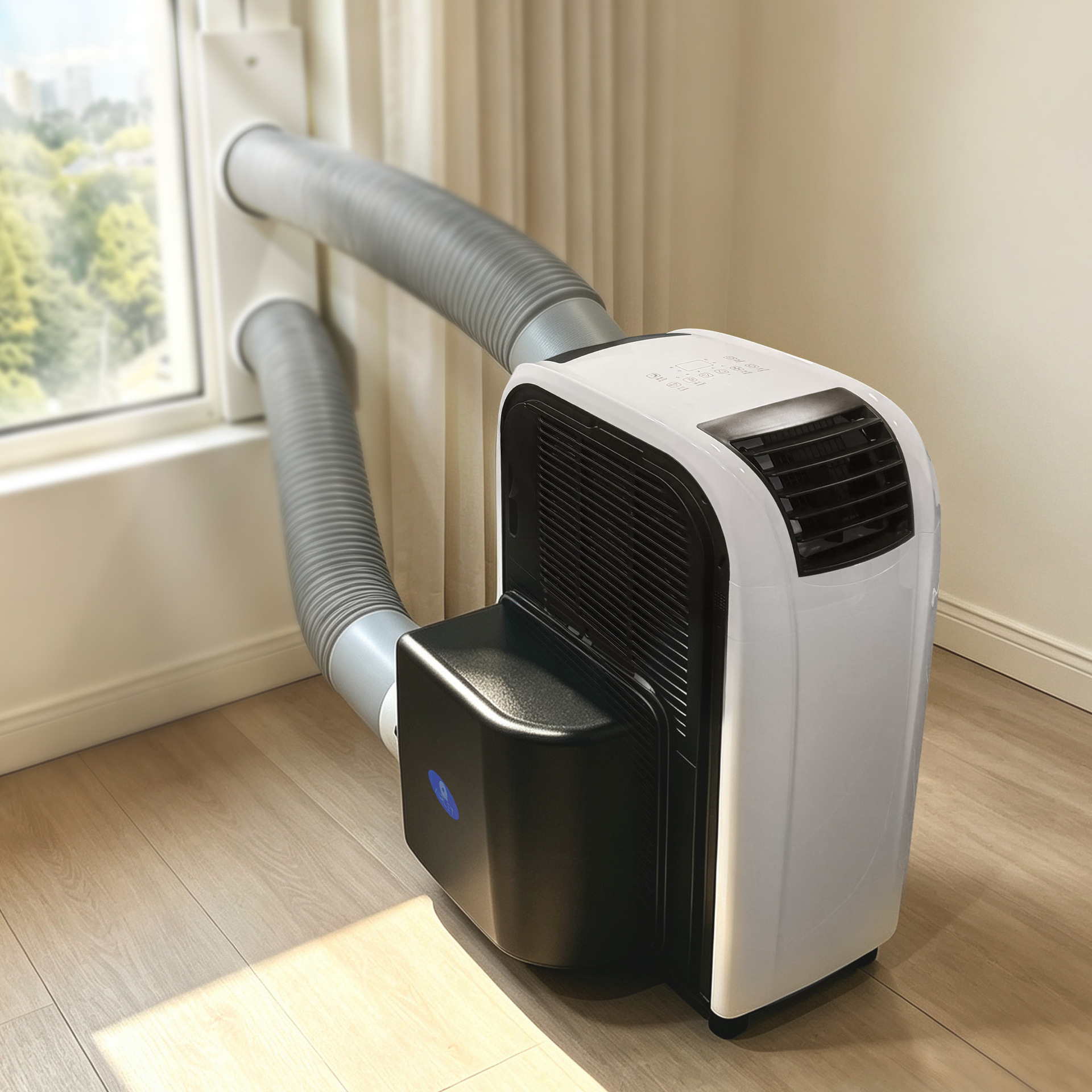 Climatiseur portatif à double tuyau 14 000 BTU, sans unité extérieure