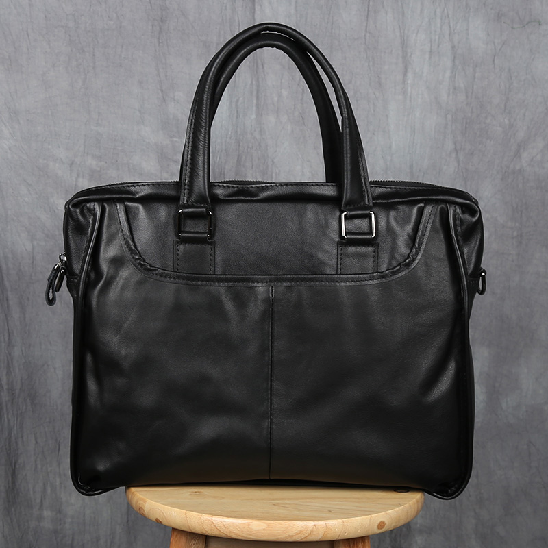Men's Portable Leather Leisure Briefcase — foto 5
