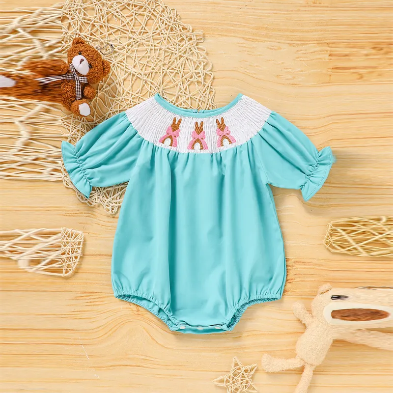 Baby Girl Comforable Bunny Romper Set, Bubble