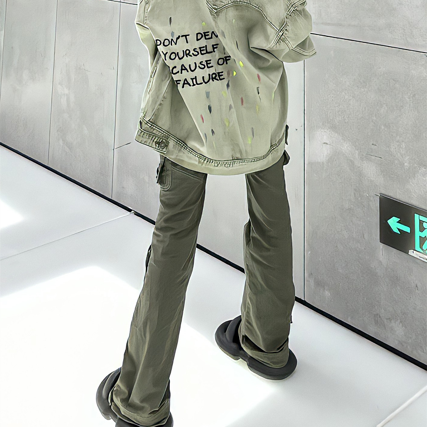 High Street Loose Wide Leg Mopping Pants Ins Tide