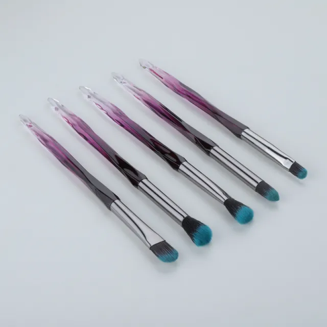 Eye Makeup Brush Eye Shadow Brush Set Beginner Nose Shadow Brush Soft Lip Brush Purple Green - Shop at LoveMi
