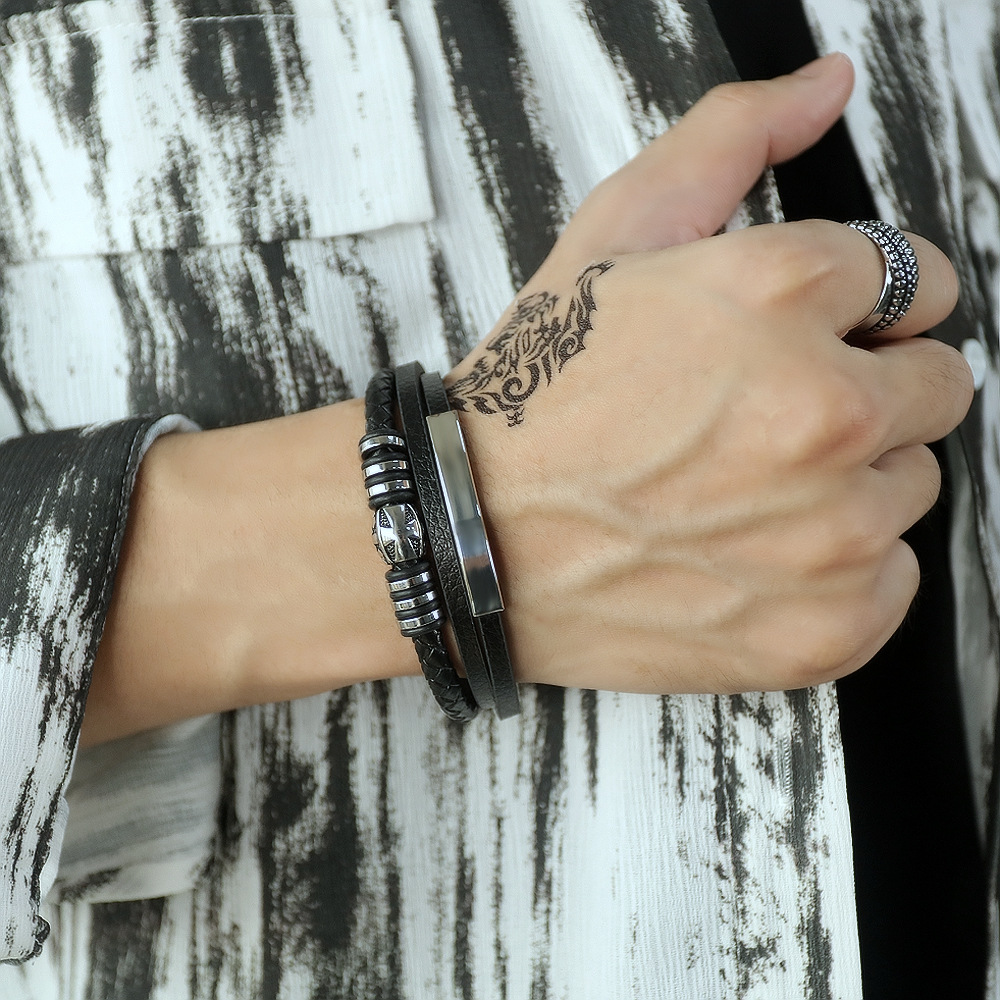 Jewelry Japanese And Korean Style Trendy Handsome Multi-layer Fashion