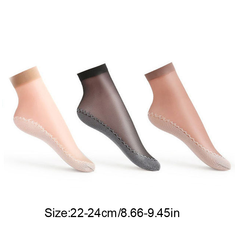 10pairs Thin Silky Sheer Ladies Summer Cotton Silk Socks