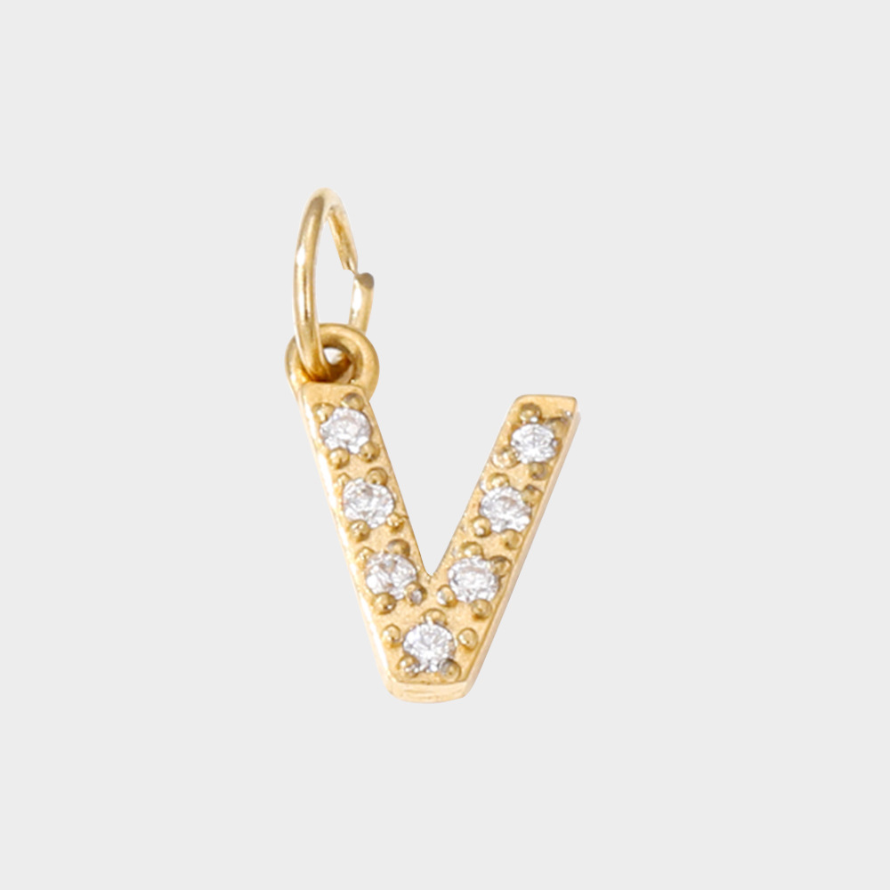 1 Piece 304 Stainless Steel Zircon Ion Plating 14K Gold Real Plated Letter Number Polished Stretch Adjustable Pendant DIY Jewelry Accessories 38