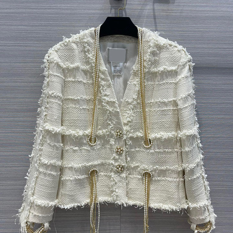 Women's Heavy Duty Braided Pearl Chain Jacket
