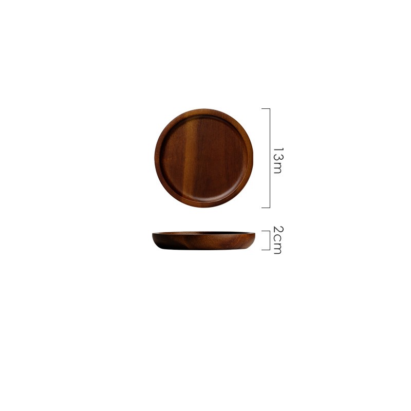 Title 7, Wooden Circular Japanese Storage Cake Tray