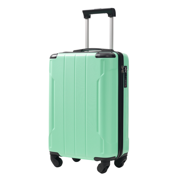 20-Inch Hardshell Carry-On Luggage, Lightweight Durable ABS Suitcase with Spinner Wheels, Built-in TSA Lock, 2 Packing Cubes, Creamy Green-18