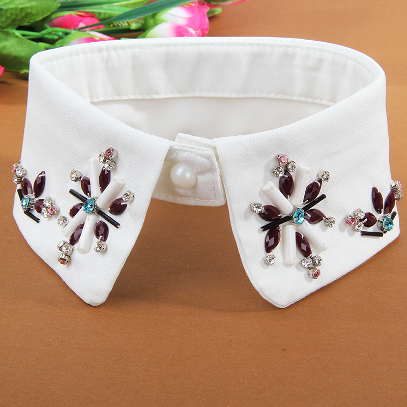 Fashion Rhinestone Beaded Fake Collar Children European And American Exquisite Fake Collar