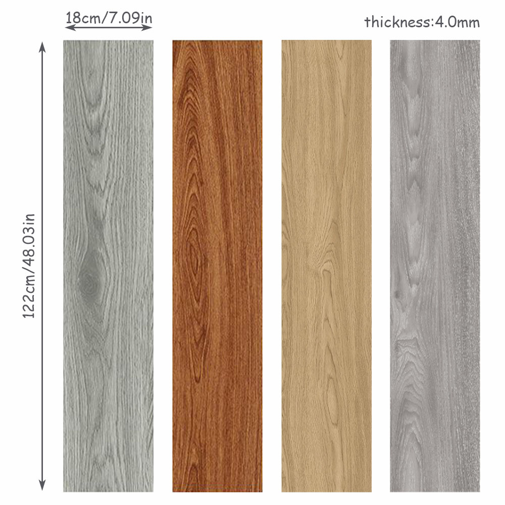 Teakwood Brown-14PCS SPC Floor Tile , Floating, 4.0mm Natural Wood Grain Click — image 8