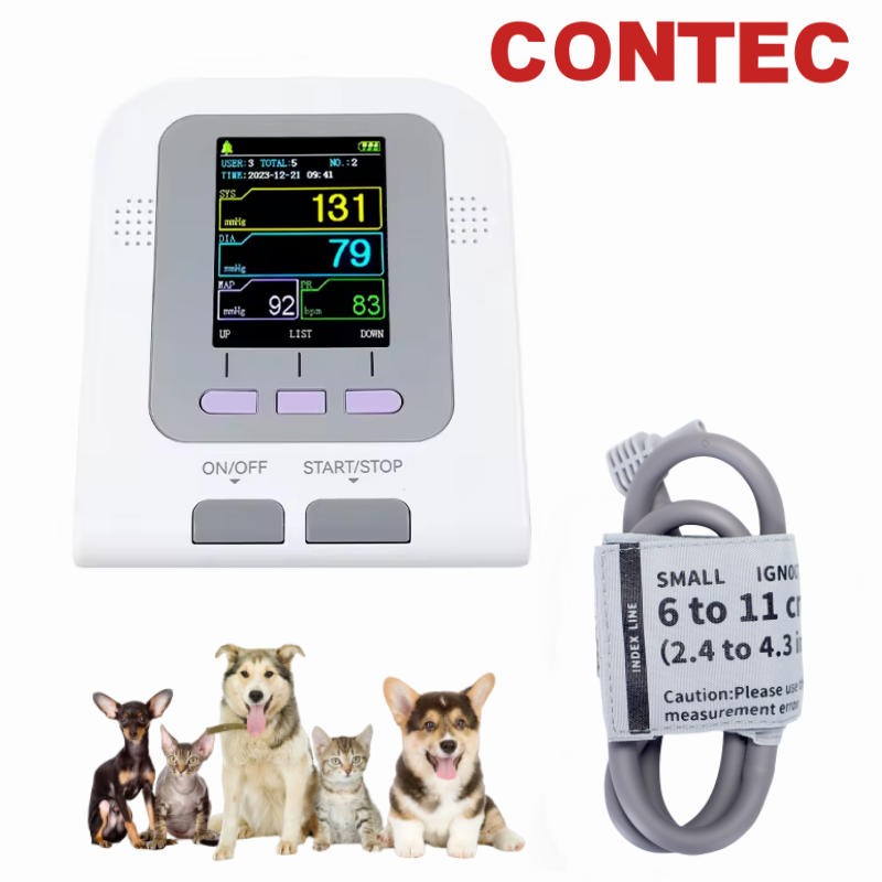 Veterinary Digital Blood Pressure Monitor CONTEC08A Vet NIBP Cuff Electronic Sphygmomanometer