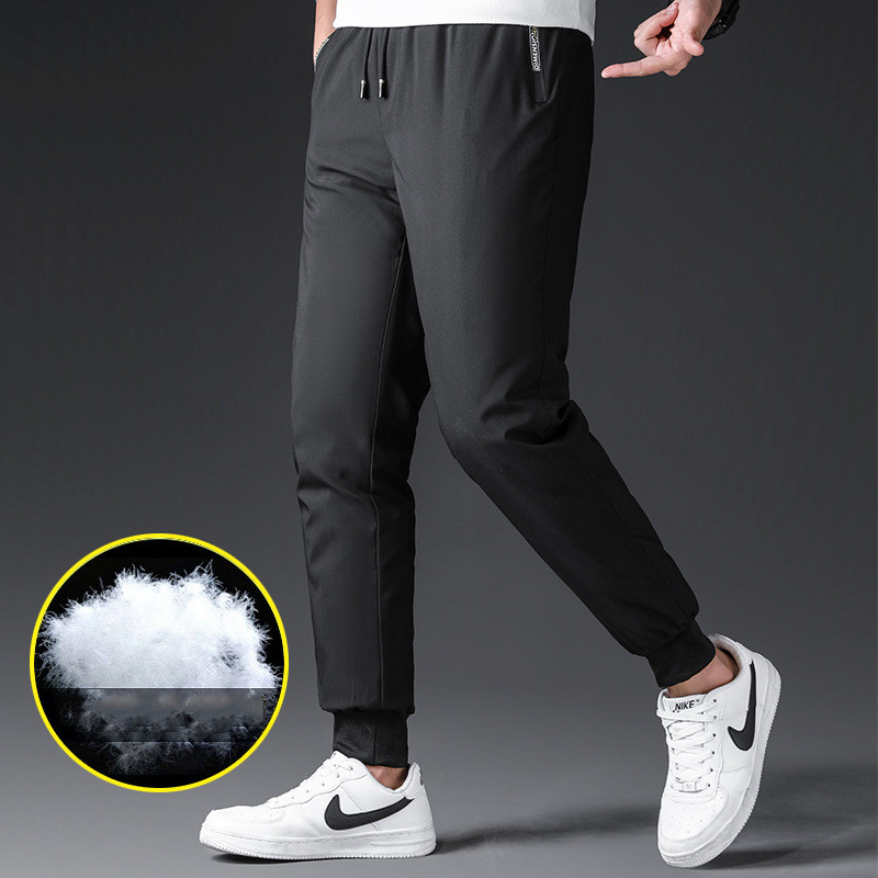 Middle-aged And Elderly Men's Warm Outdoor Down Cotton Trousers