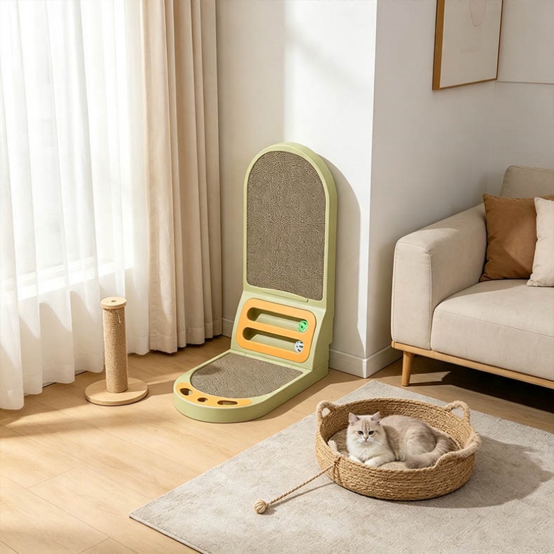 L-Shaped Cat Scratcher Board - Thickened Scratching Pad & Lounge Bed — image 2