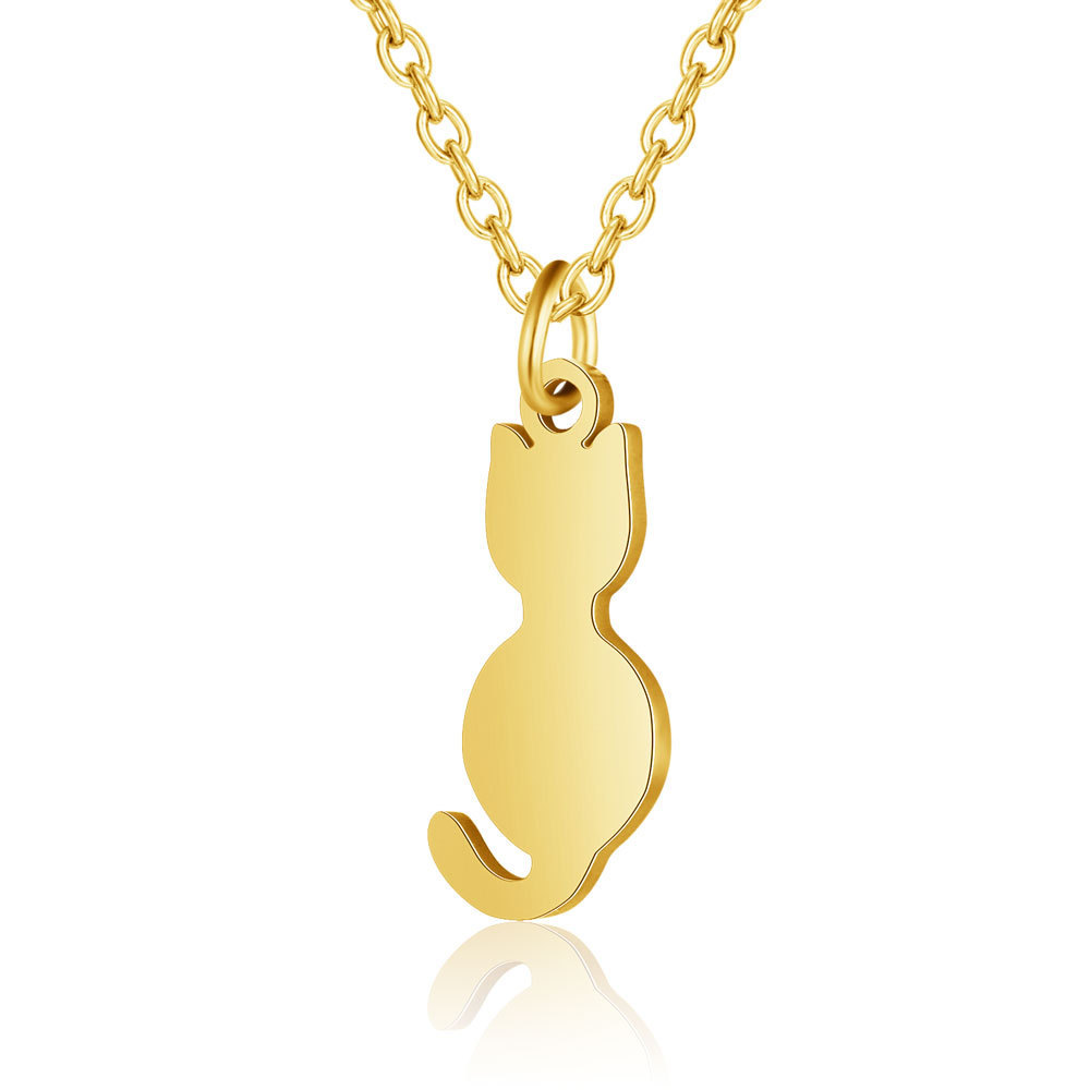Titanium Steel Necklace Stainless Steel Jewelry Cute Animal Pendant Necklace