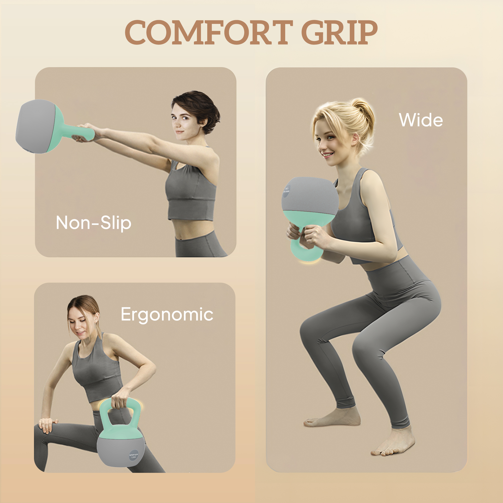 12 Kg Soft Kettlebell With Anti Slip Handle, Suitable For Home Gym — image 6