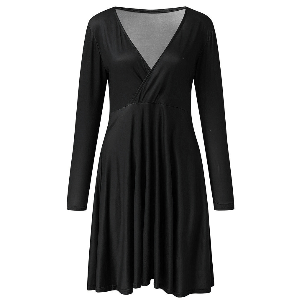 Dress Sexy A-line Draped Pure Color Femme Spring Mini Short