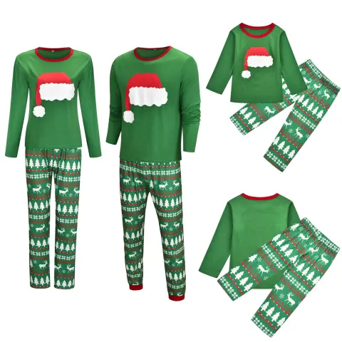 Cotton Christmas Pajamas Set for Family