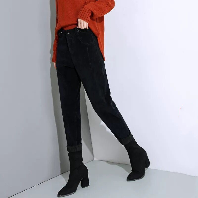 Title 29, Women Pants Loose Corduroy Harem High Waist