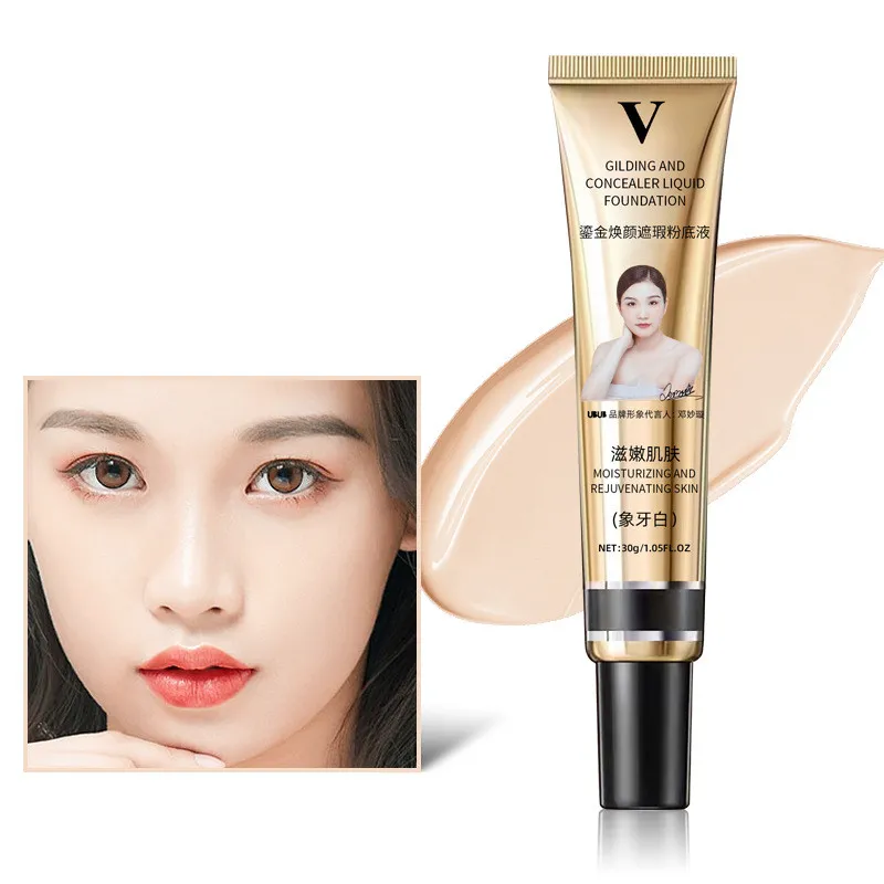 Isolation Moisturizing Gilt Concealer Liquid Foundation - Ivory White