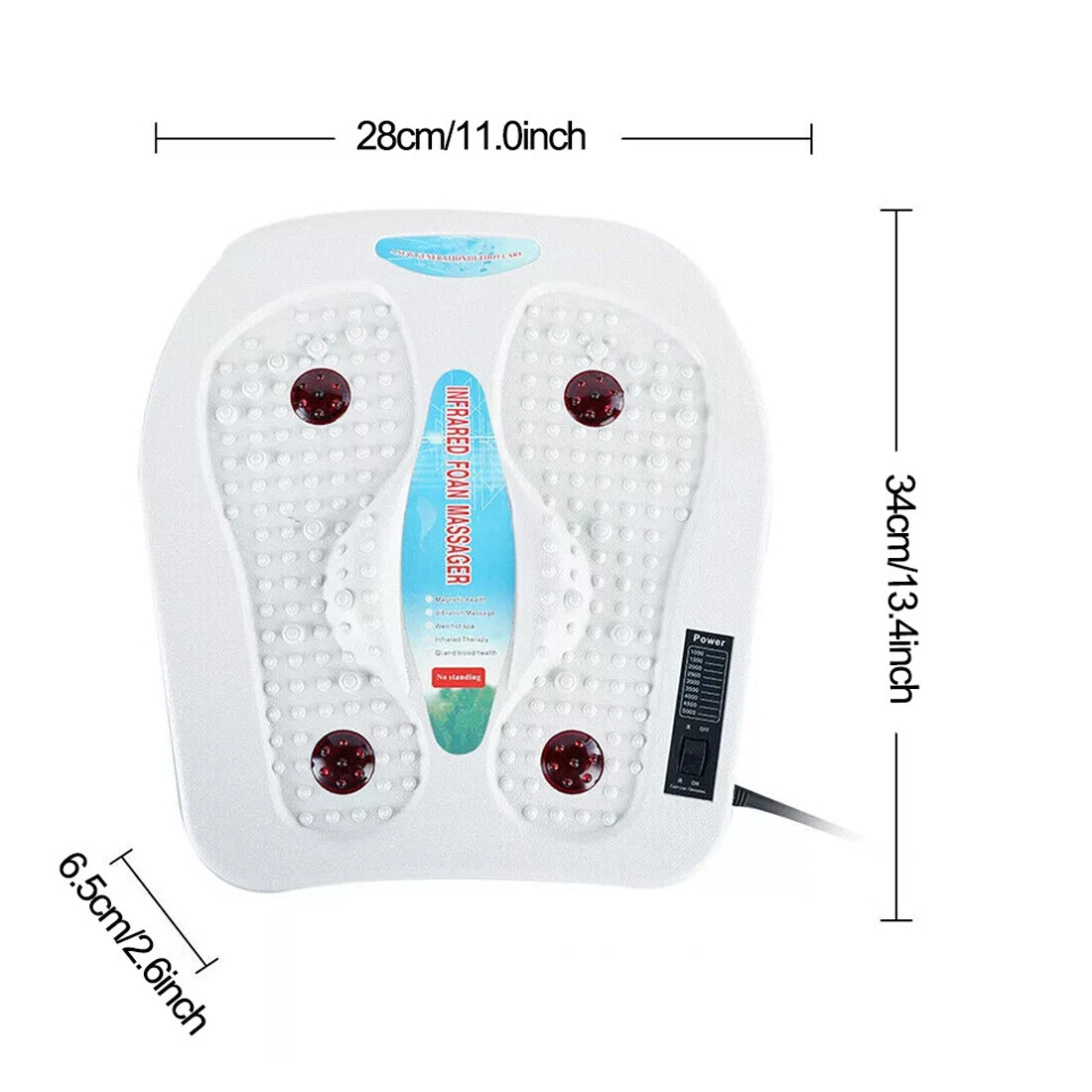 UK New Foot Leg Vibration Blood Circulation Booster Feet Massager With Heated 9 — image 8