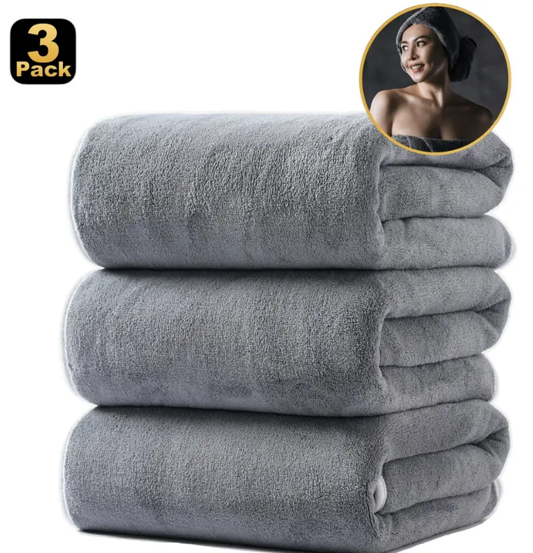 Coral Fleece Bath Towels Pack Of 3