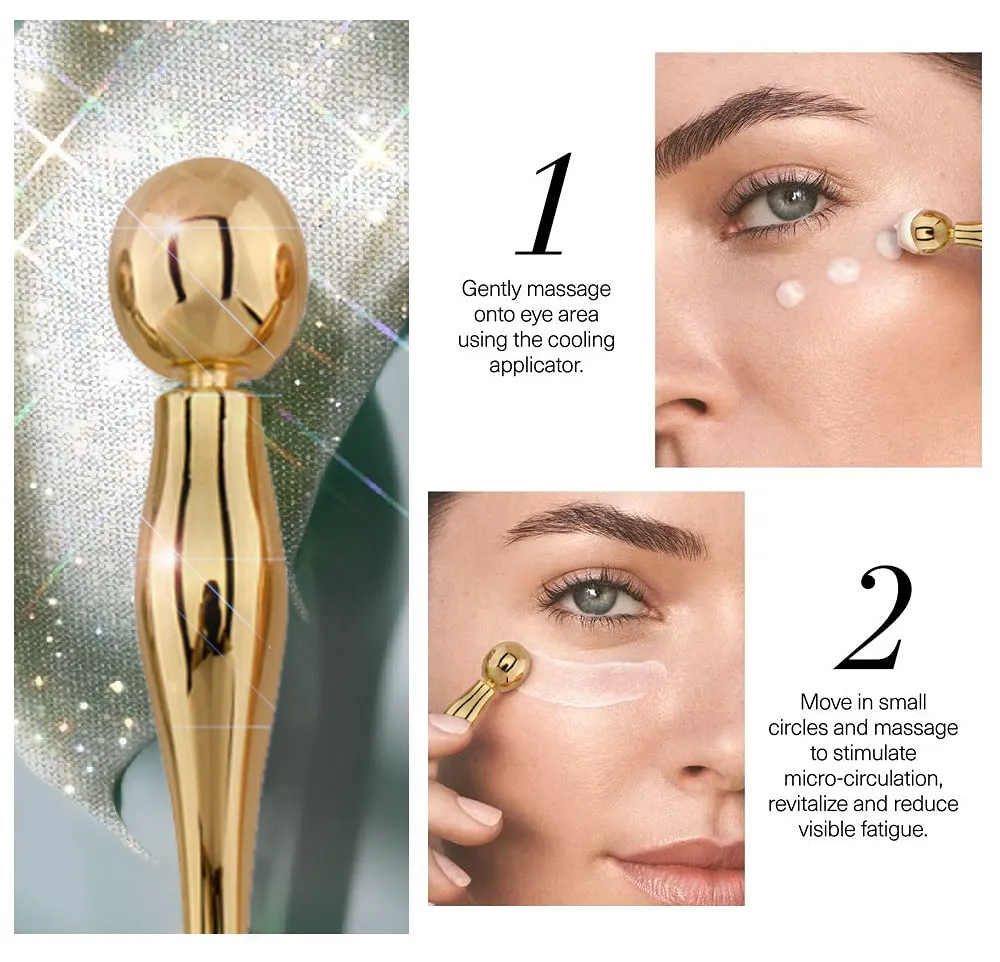 Eye Cream Stick Roller For Face Metal Spatula Puff Applicator Eye Cream Massager Facial Cream Massage Sticks Eye Metal Makeup Spatula Eye Wand 10cm – image 4