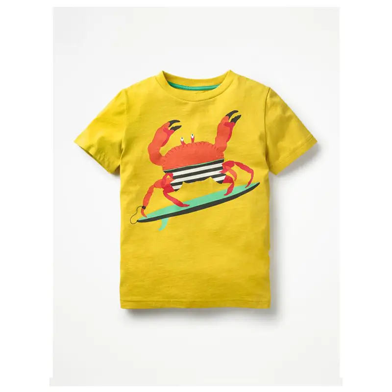 Casual Kids Loose Printed Cotton Short-sleeved T-shirt