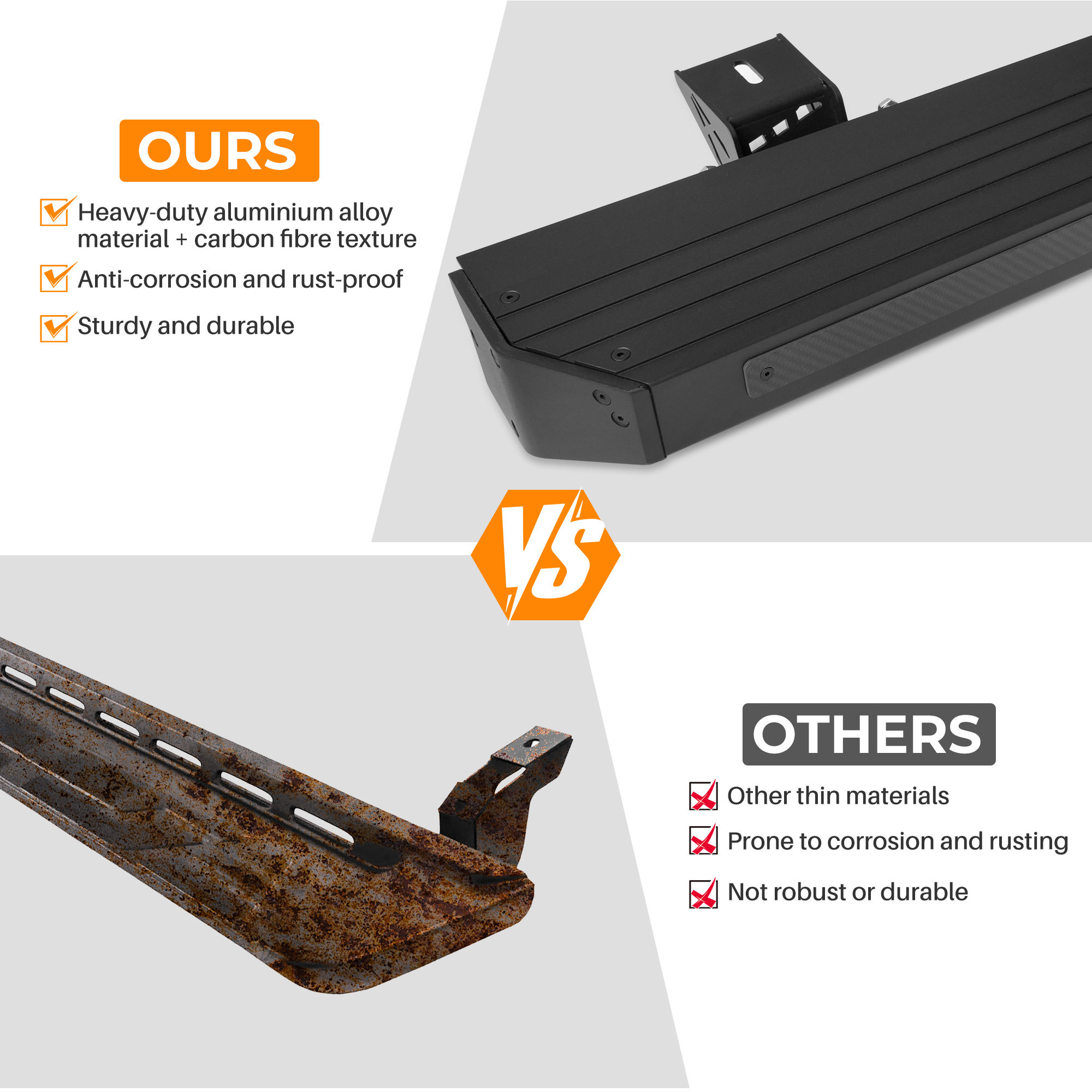 Running Board Side Step For 2018 Wrangler JL 4 Doors