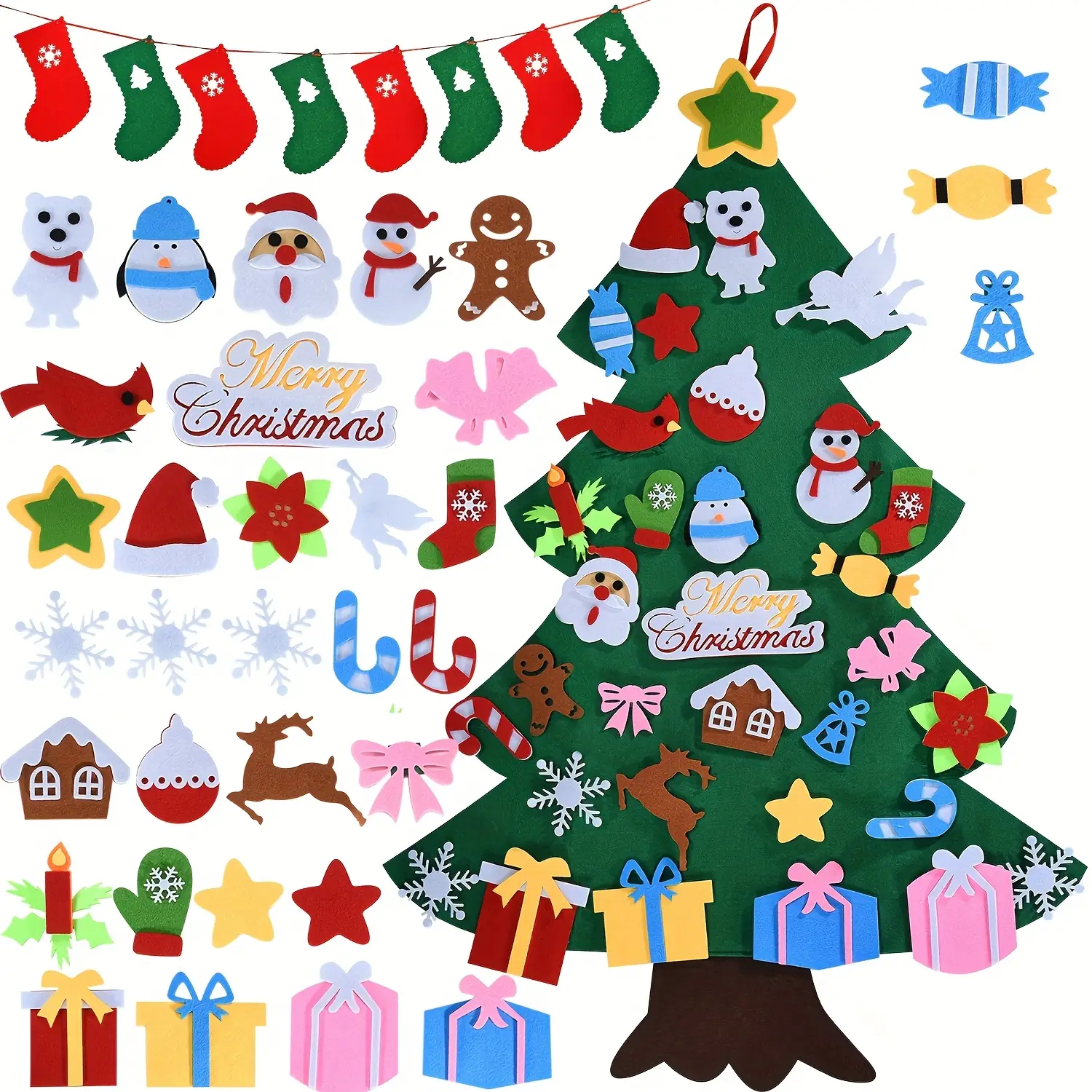 Felt Christmas Tree Or Snowman Holiday Decoration, Perfect For Homes, Classrooms, Offices, And Party Venues, Versatile Seasonal Decor, Festive Wall Art, Christm