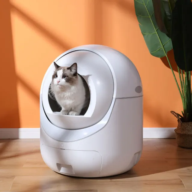 Fully Automatic Cat Litter Box Electric Deodorant Fully Enclosed White - Shop at LoveMi