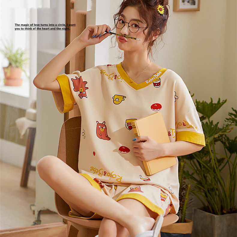 Title 3, Female summer pajamas two-piece suit