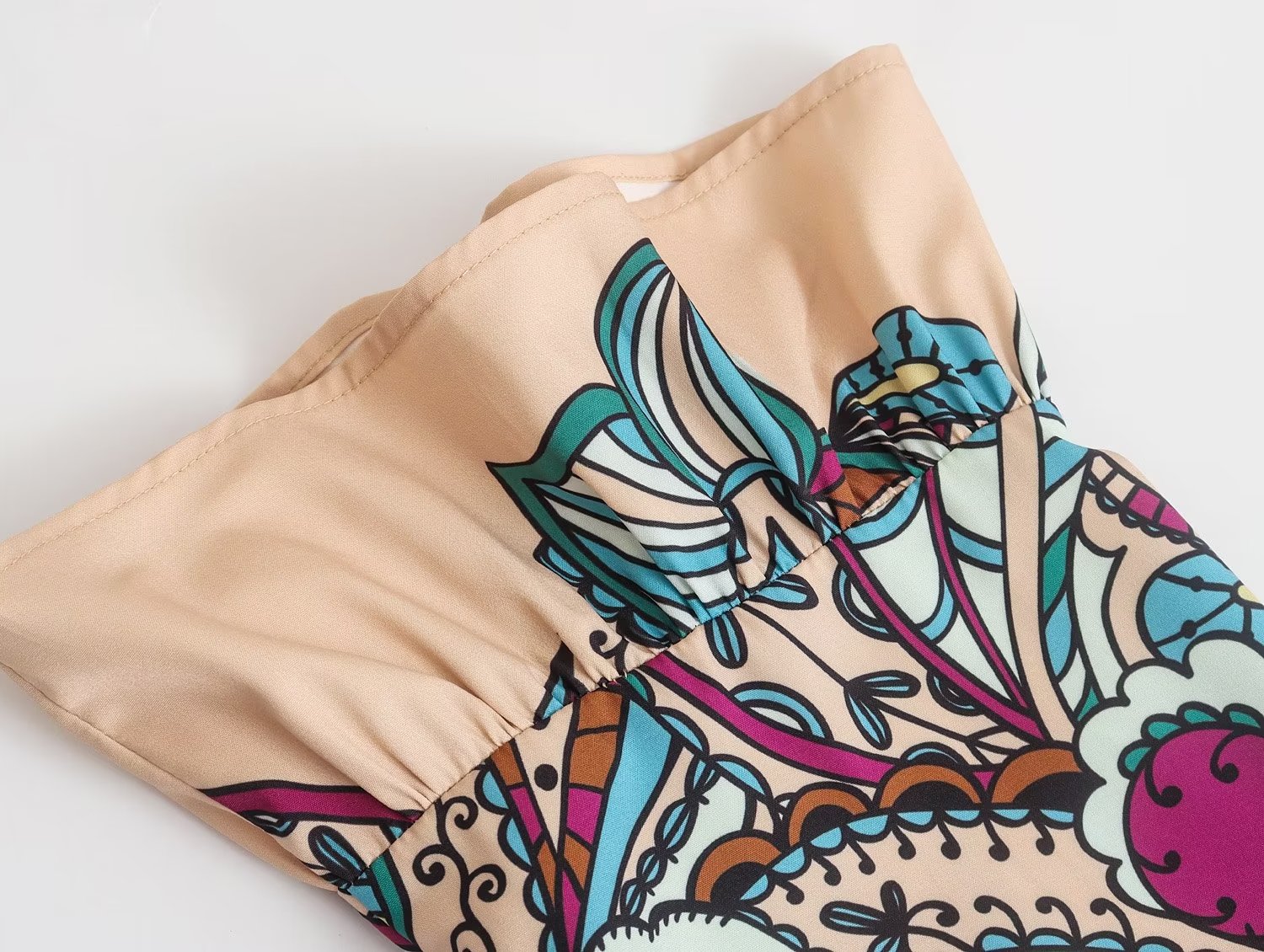 Women's Temperament Stacked Decorative Print Dress