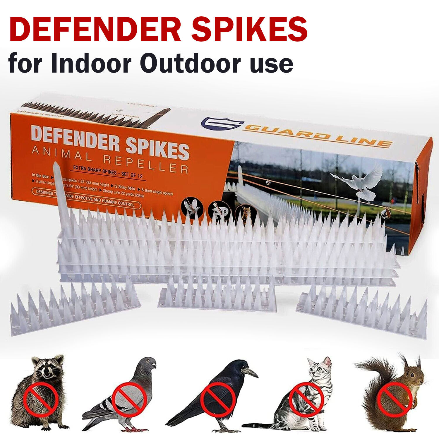 Bird Repellent Fence Kit for Small Animals. we ship only inside the US, USPS First Class Package 2 Day Handling , 2-5 Day Shipping. Bird Spikes 5.1m/16.92 FT Bird Deterrent Spikes for Small Birds Squirrels Cats Keep Birds Away from Fence Roof Railing Push