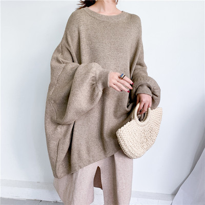 Title 10, Loose Mid Length Knitted Pullover Sweater