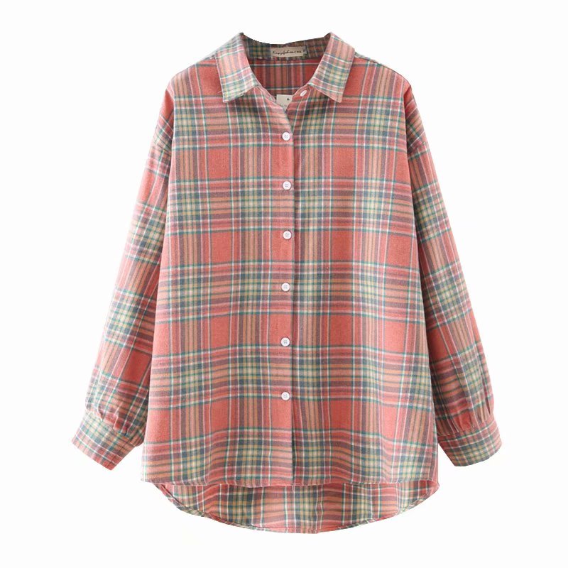 Title 11, Large Retro Long-sleeved Plaid Shirt