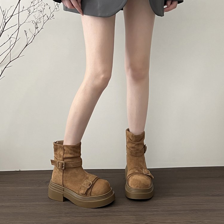 Faux Suede Ankle Boots, picture 4 of 4