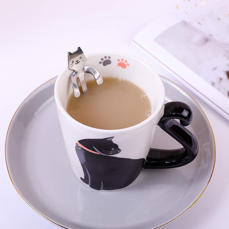 Japanese Style Female Cute Kitten Coffee Cup Cartoon Household