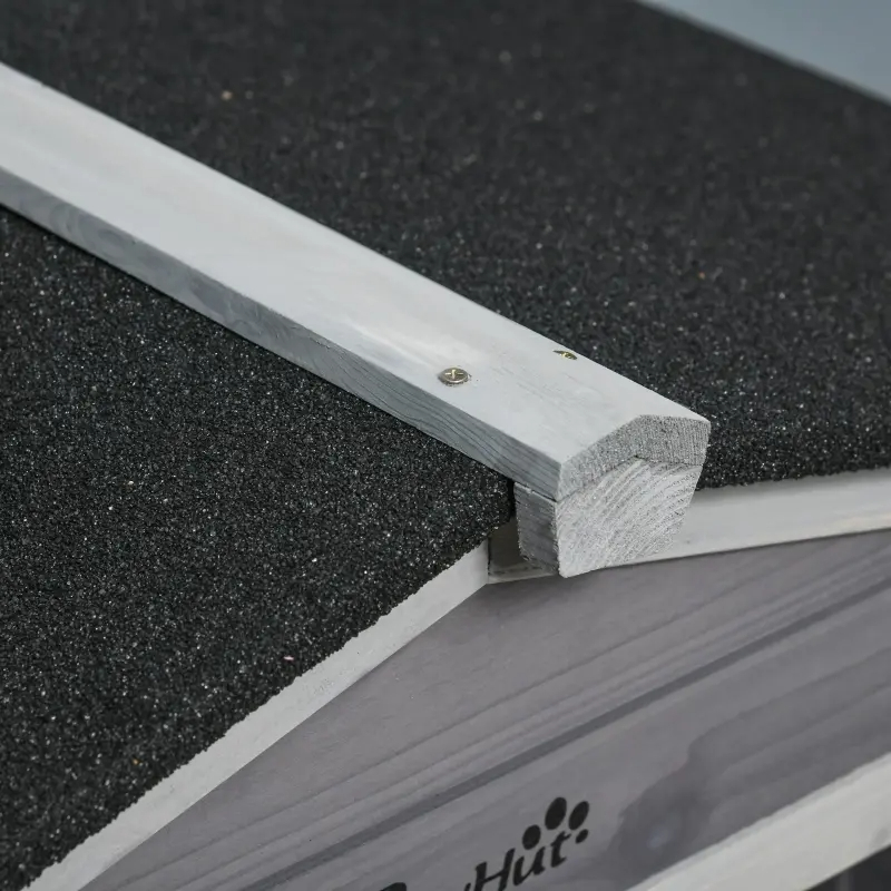 Wooden Mobile Rabbit Hutch With Wheels, Run Box, Slide-out Tray, Ramp