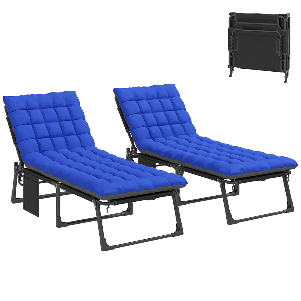 Folding Chaise Lounge Chair Set, picture 1 of 5