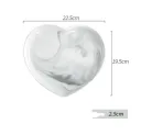 9Inch Grey Heart Plate