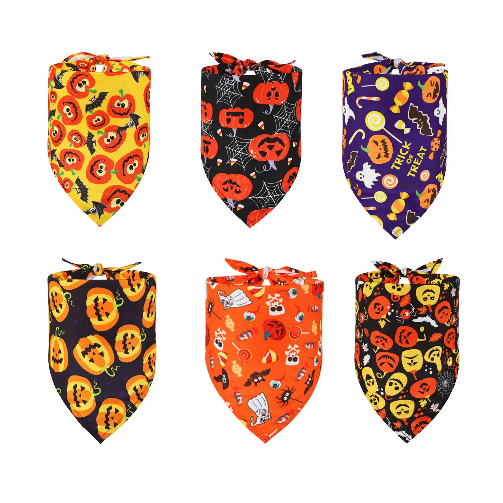 Pet Halloween Triangular Binder Dog Cat Skull