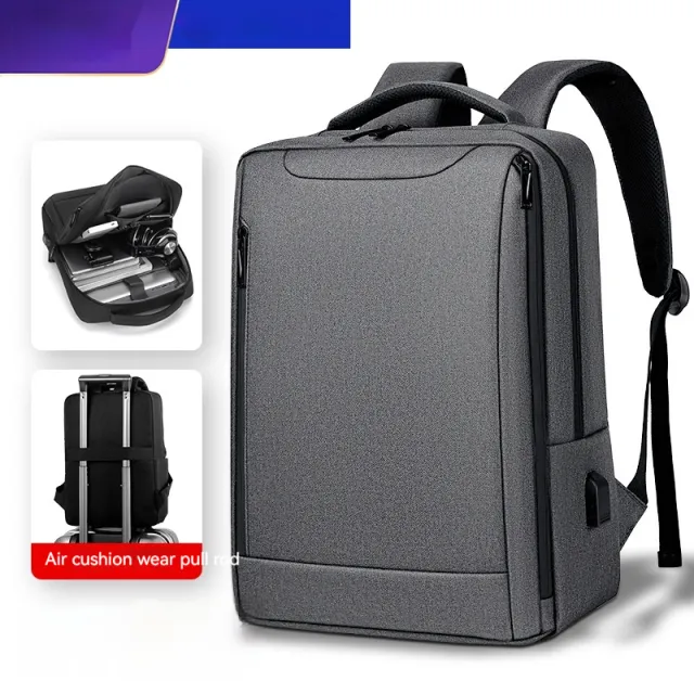 Cross border In Stock Men's Fashion Backpack Casual Travel Backpack Commuter Large Capacity Bag Gray - Shop at LoveMi