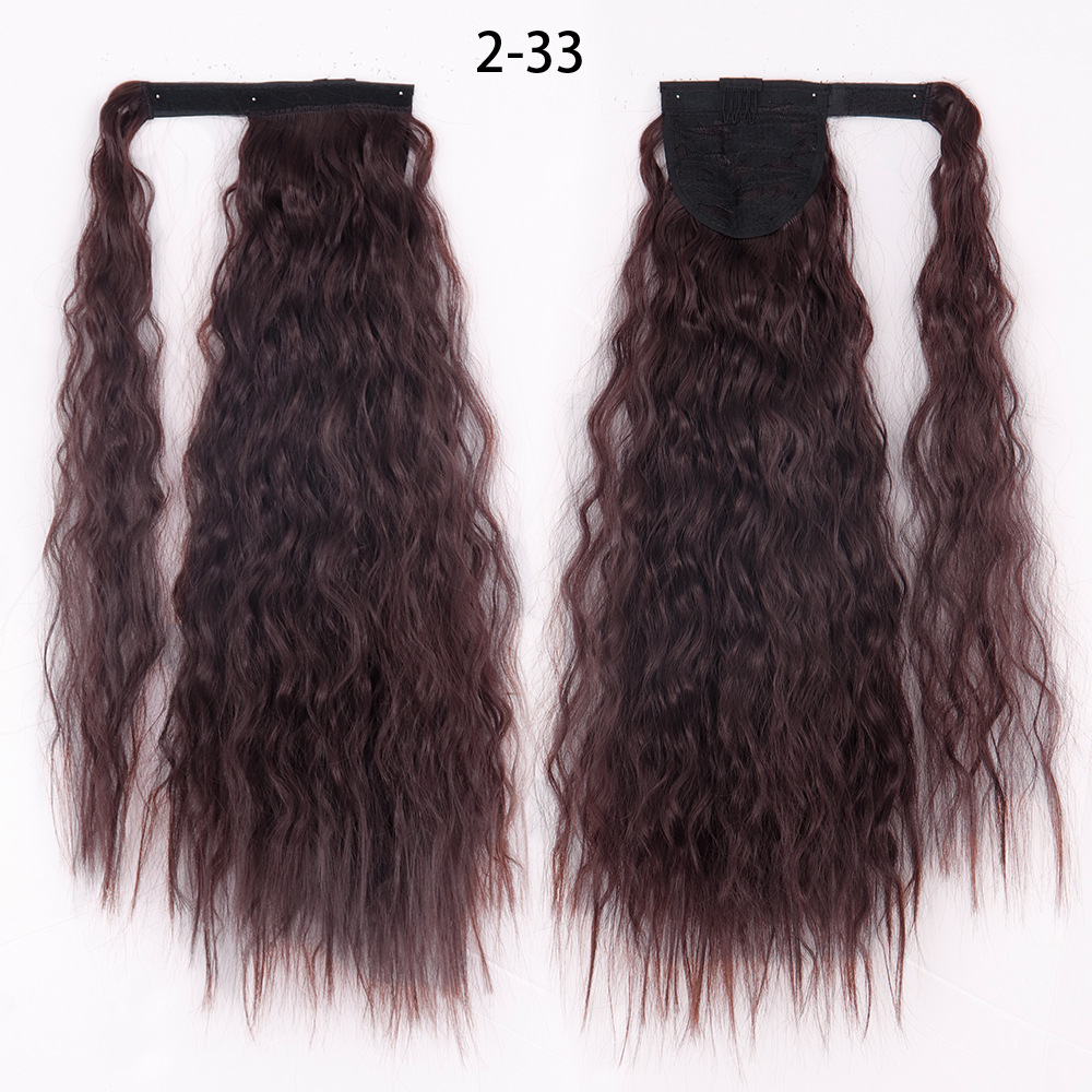Ponytail Wig Water Wave Velcro Banding Chemical Fiber High Temperature Silk — foto 21