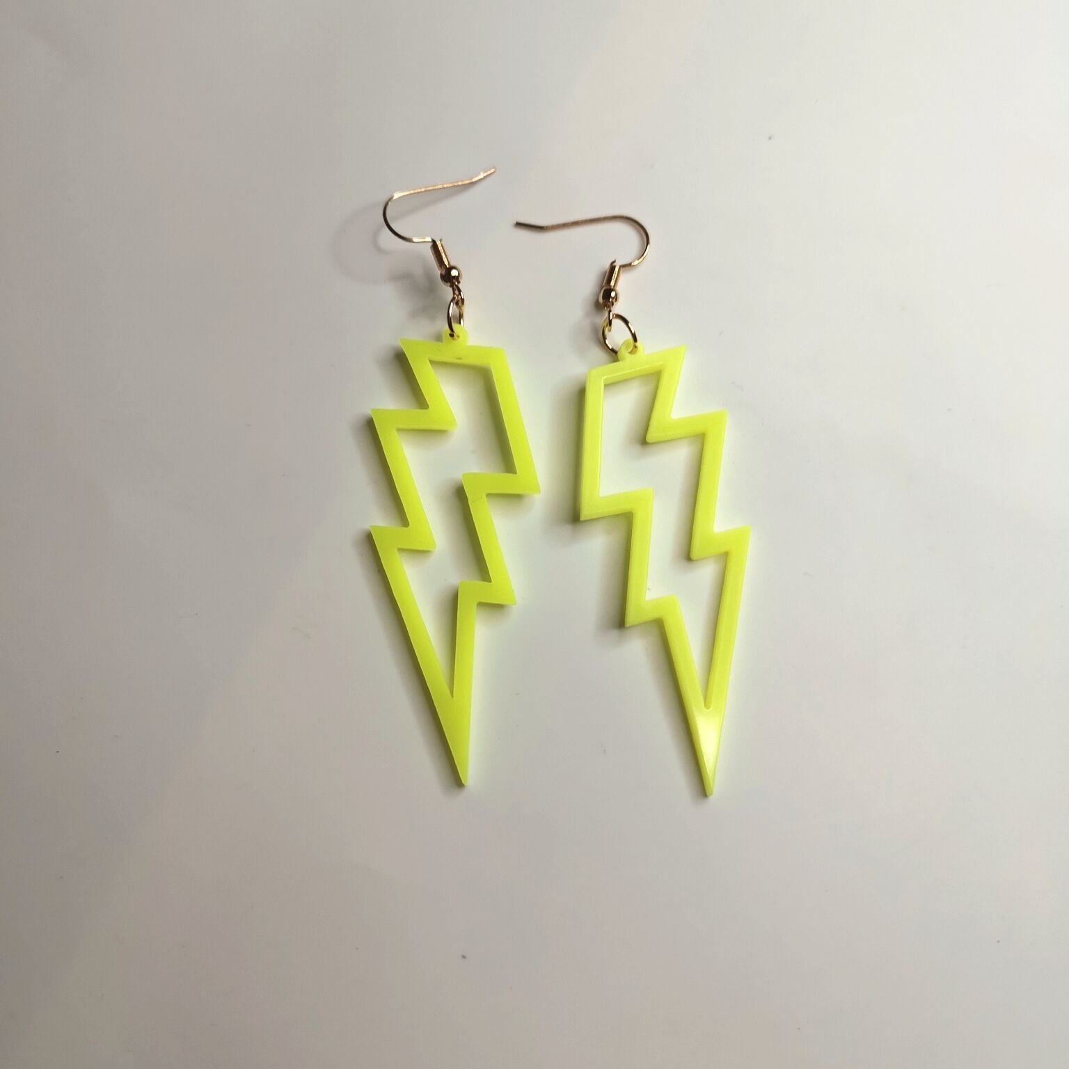 Lightning Stud Earrings Ultrapunk Fluorescent Acrylic