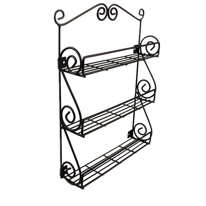 Title 3, Modern Minimalist Iron Kitchen Storage Rack Wal...