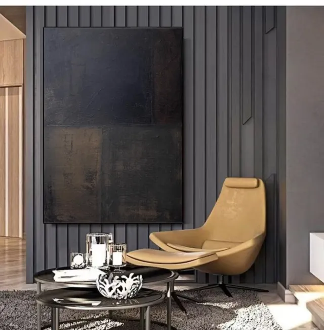 Handmade Oil Painting Canvas Wall Art Decoration Modern Simple Pure Color Abstract For Home Living Room Decor Rolled Frameless Unstretched Painting... Without Inner Frame - Shop at LoveMi
