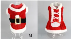 Christmas Dog Clothes Pet Vest Shirt Dog Winter Dress Warm Coat Jacket Clothing For Small Dogs Dress - Set - View 1