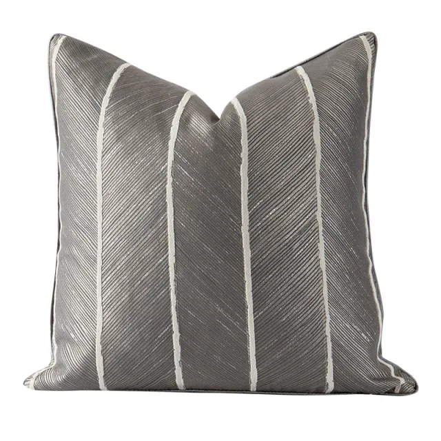 Simple Modern Light Luxury Jacquard Living Room Sofa Cushion Grey - Shop at LoveMi