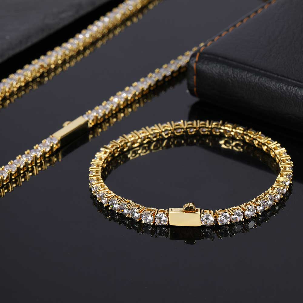 Title 36, Hip Hop Spring Buckle Single Row Tennis Chain B...